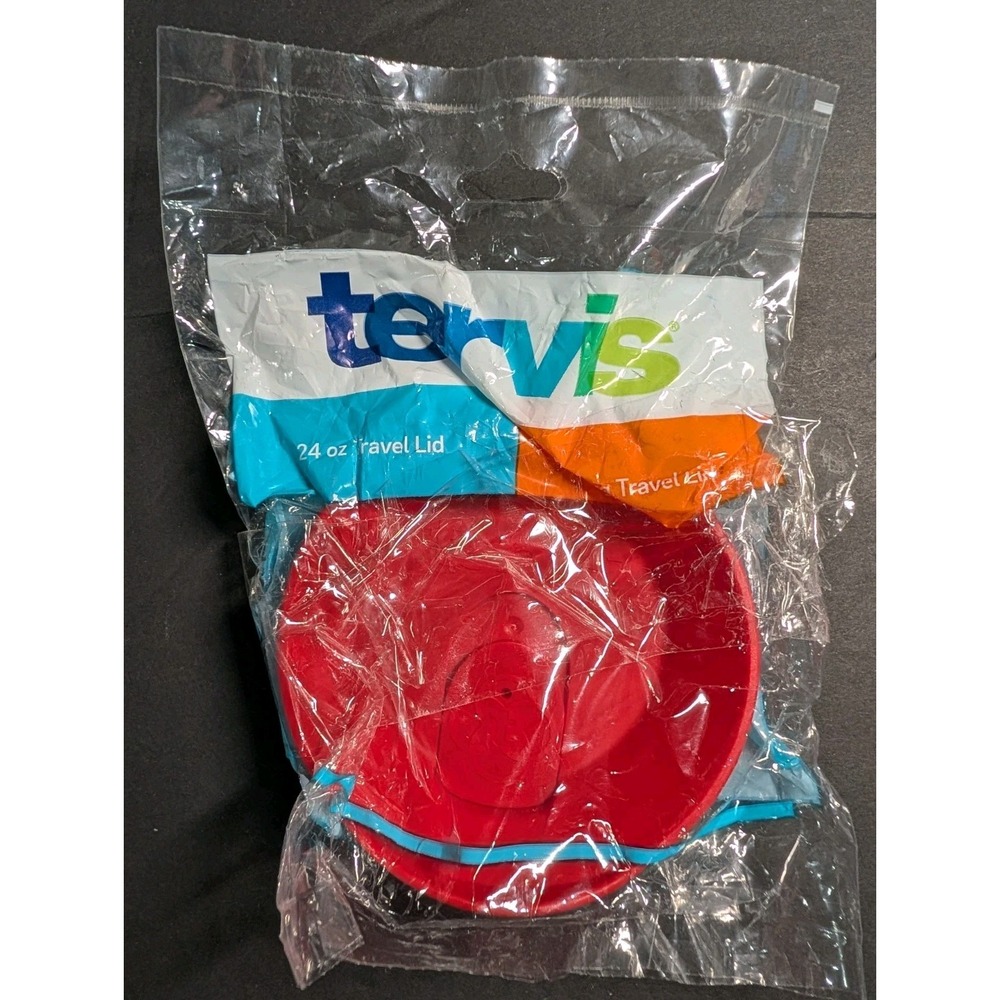 Tervis 24 oz Red Replacement Travel Lid BPA-Free Plastic Tumbler Slider Lid